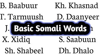 Somali language | Lesson 2, Basic Words..