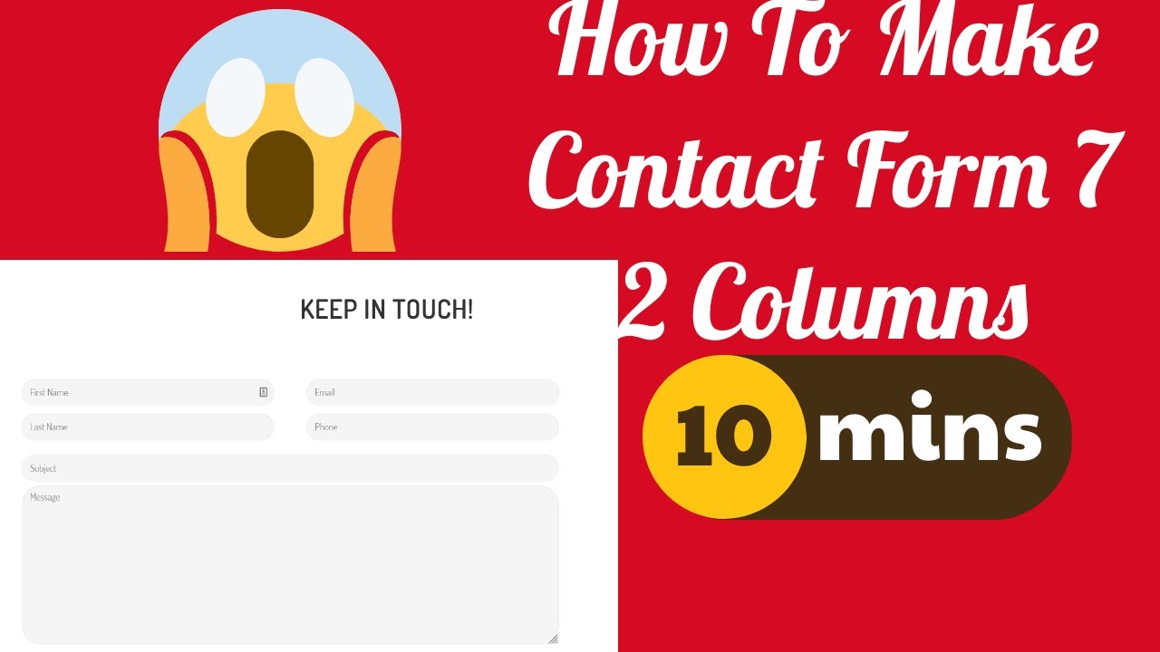 How To Make Two Column Contact Form 7 Easy