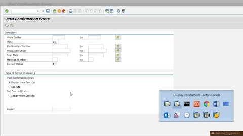 ZPCE Correct Production Confirmation Errors