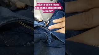 Ajuste calça jeans #sewing #ajuster