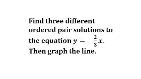 Determine Ordered Pair Solution and then Graph a Linear Equation: y=(a/b)x