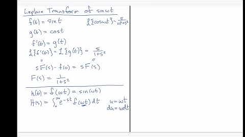 The Laplace Transform of sin(wt)
