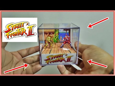DIORAMA 3D NO CUBO - STREET FIGHTER 2