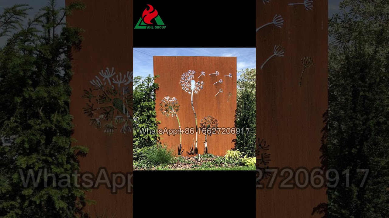 Laser-cut Corten Fence Panels for Garden Art#screen #screen #fence