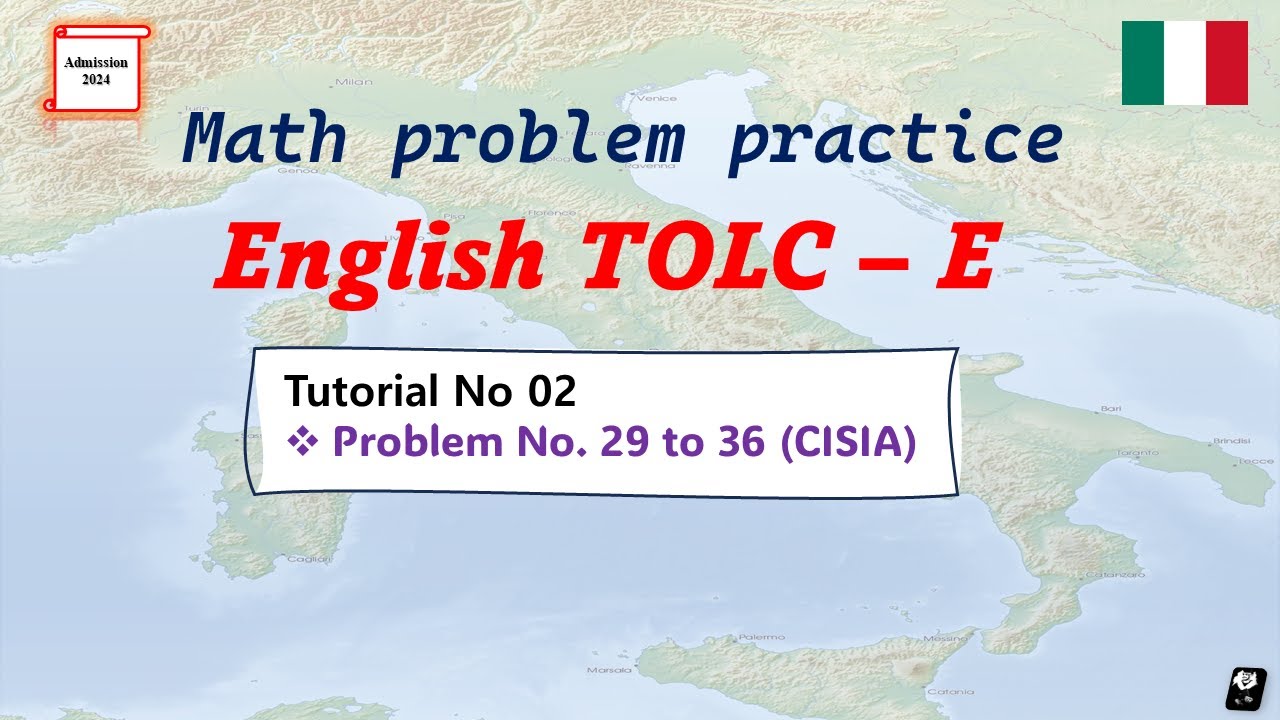 Tolc-e practise problem solving, Math, part-2 (Study in Italy 2024)  #italianuniversity #tolcexam 
