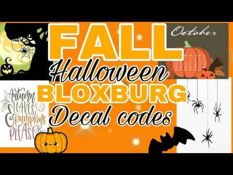 bloxburg roblox halloween decals in 2023  Halloween decals, Fall decal,  Bloxburg decal codes