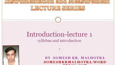 Instrumentation and Measurement -lecture1-Introduction
