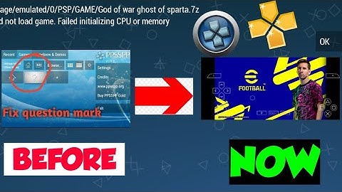How To Fix Question Mark On PPSSPP | Solve Psp Could Not Load Games || Ppsspp error cpu failed fix