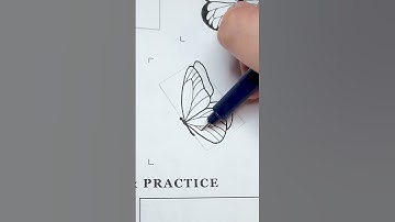 How to draw a butterfly from the floral embellishment drawing guide book 🥰✨#butterflies