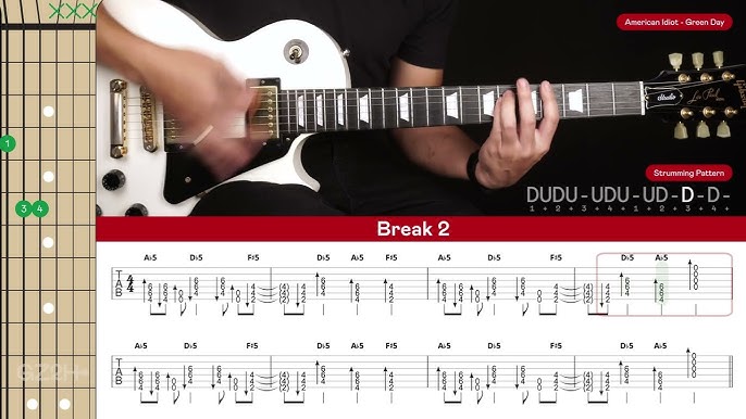 Holiday Guitar Tutorial    Green Day Guitar Lesson + TAB ...