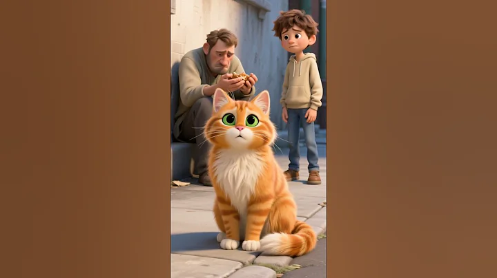 Meow and the Boy Changed This Poor Man’s Day 🥹❤️ #meow #aicat #catstory #cat #fyp