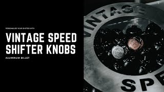 New - Vintage Speed Logo engraved Shifter knobs