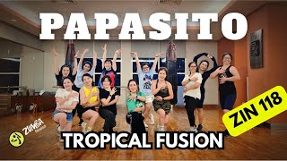 zumba Papasito  Karol G  Zin 118  Tropical Fusion papasito zumbafitness zumbachoreography