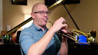 Arban pg15, #20, q=140bpm, 4 bar trades - Trumpet Exercises - Play Along!
