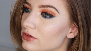 BLUE & ORANGE GRUNGE EYE MAKEUP TUTORIAL | katiecreepzalot