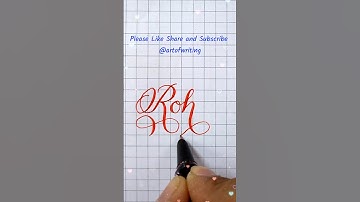 Writing ROHIT in Beautiful Calligraphy 🖋️ Satisfying Art! #shorts #shortsfeed #rohit