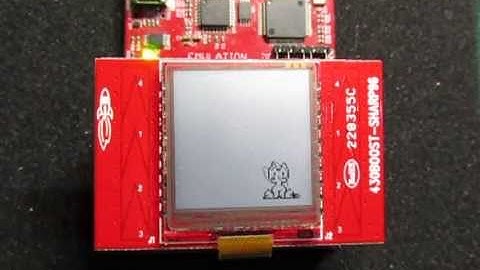 The Neko screensaver on a Texas Instruments MSP430G2553 Launchpad + Sharp LS013B4DN04 LCD