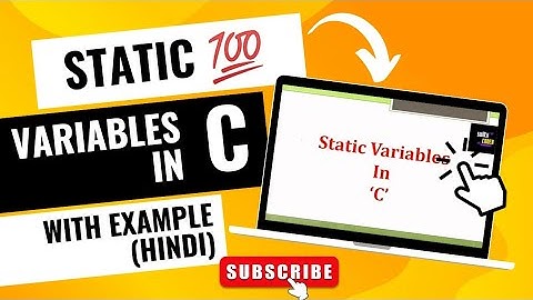 What is Static Variable 🔥 in C with Example ( Hindi ).
