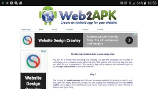 How To Make a Web App From any Website Web App no Ads Web2Apk Make Website into an App screenshot 1