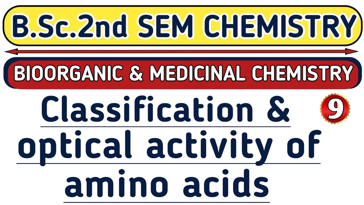 L9Classification & optical activity of amino acidsB.Sc.2nd sem