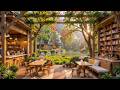 Relaxing Piano Music at Cozy Garden Café | Peaceful Lake View Ambience for Study, Focus & Relaxation