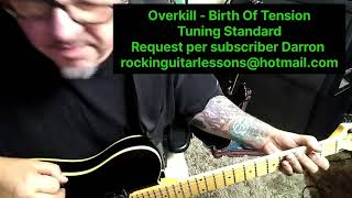 OVERKILL Birth Of Tension Guitar Lesson + How to play