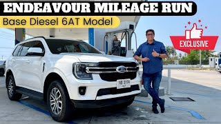 2024 Ford Endeavour Mileage Test || Base Diesel 6AT Fuel Economy Run || Ford is coming back to India