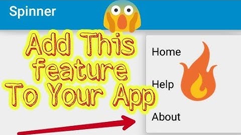 How to make use of spinner in sketchware?