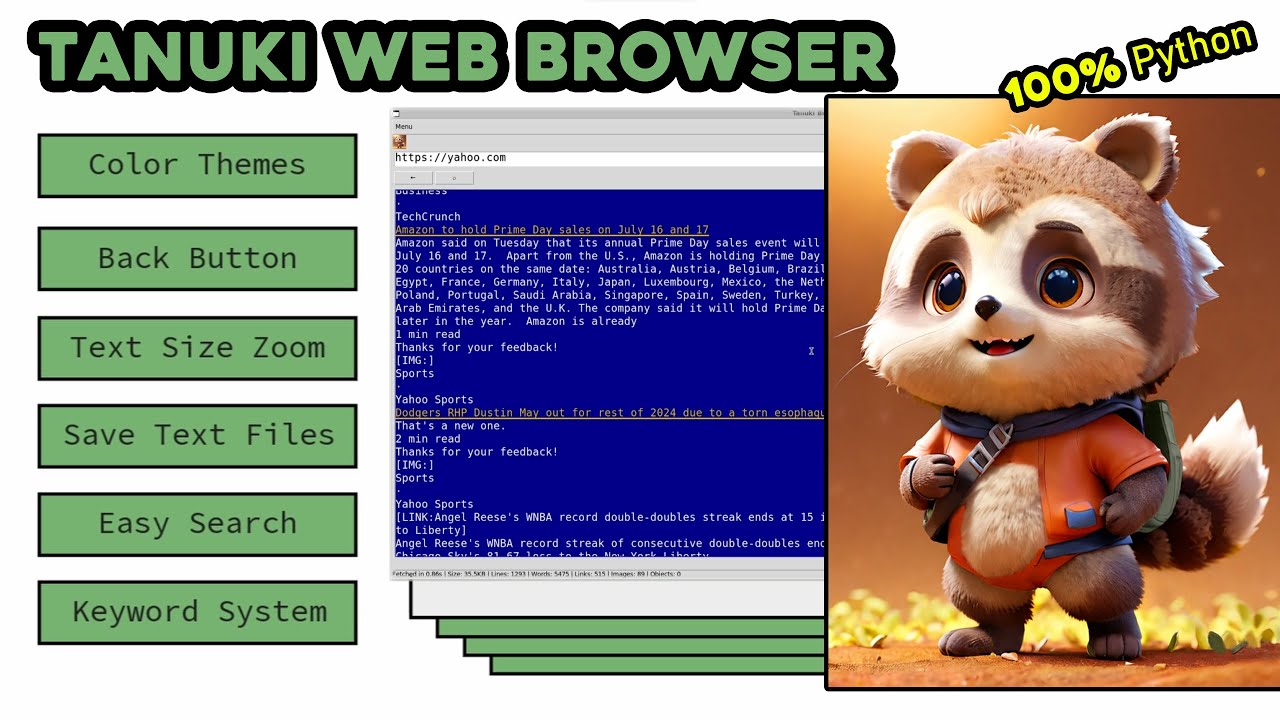 Tanuki TextWeb Browser