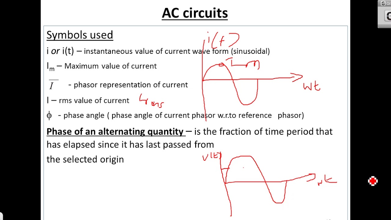 INTRODUCTION AC CIRCUITS- LECTURE 1 - YouTube