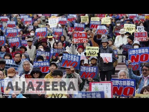 Okinawa Locals Protest US Military Bases