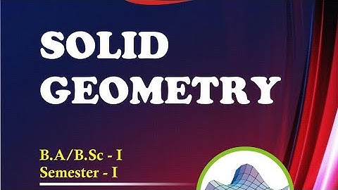 solid geometry chapter 7 soln ex 7.8 & 7.9 #bsc #ba 1st semester maths