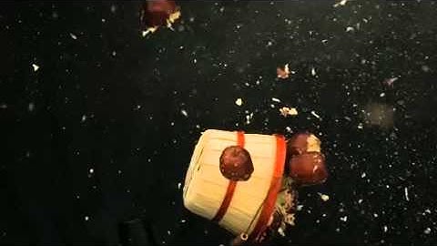 Basket Of Apples Exploding Footage