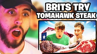 Brit Reacts to Brits try Texas Tomahawk Steak for the first time! Profile