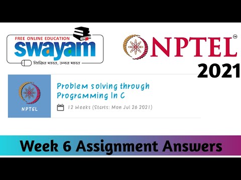 NPTEL Problem Solving Through Programming In C Assignment 6 Answers || Unique Jankari