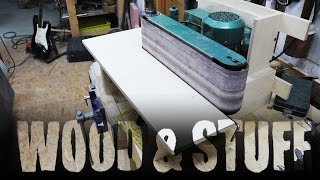Modifying my belt sander My belt sander worked great for freehand sanding. But for more exact work I needed it to have a table, so I flipped it and