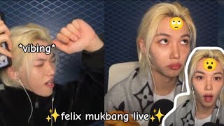 felix mukbang live on instagram!