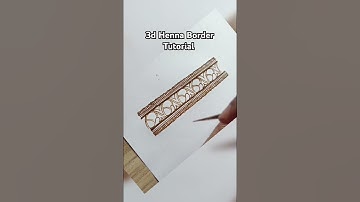 Want to learn a 3D henna border in easy steps? Watch now! ✨#3DHennatutorial #latestmehendi