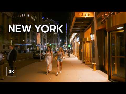 New York, Hoa Kỳ | Đi Bộ Thành Phố Ban Đêm 4K | 1 thg 8, 2026