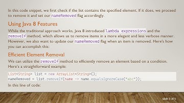 Removing Elements from a List in Java 8 with Lambda Expressions: An Efficient Approach