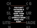Your Gains Are Made While You Sleep #Shorts
