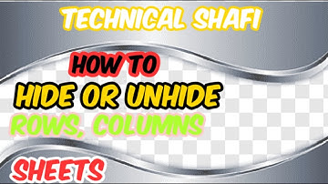 How to Hide or Unhide rows and column in excel in Urdu/Hindi | Hide or Unhide sheet | Rows | Column