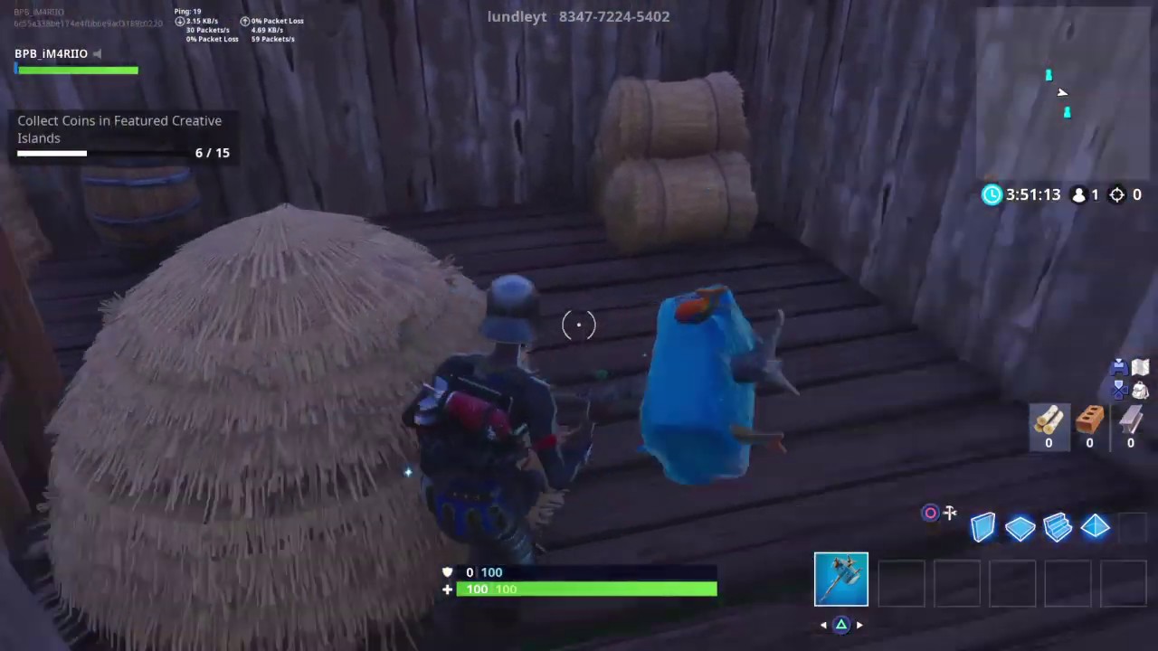 Fortnite how to collect all the coins in 1 minute (OVERTIME CHALLENGE)