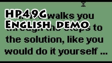HP calculators: HP49G English Demo - Gaak