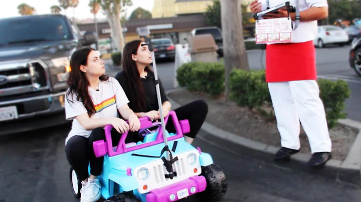 DRIVING THRU IN-N-OUT IN A TOY CAR w MEGHAN CURRIE...