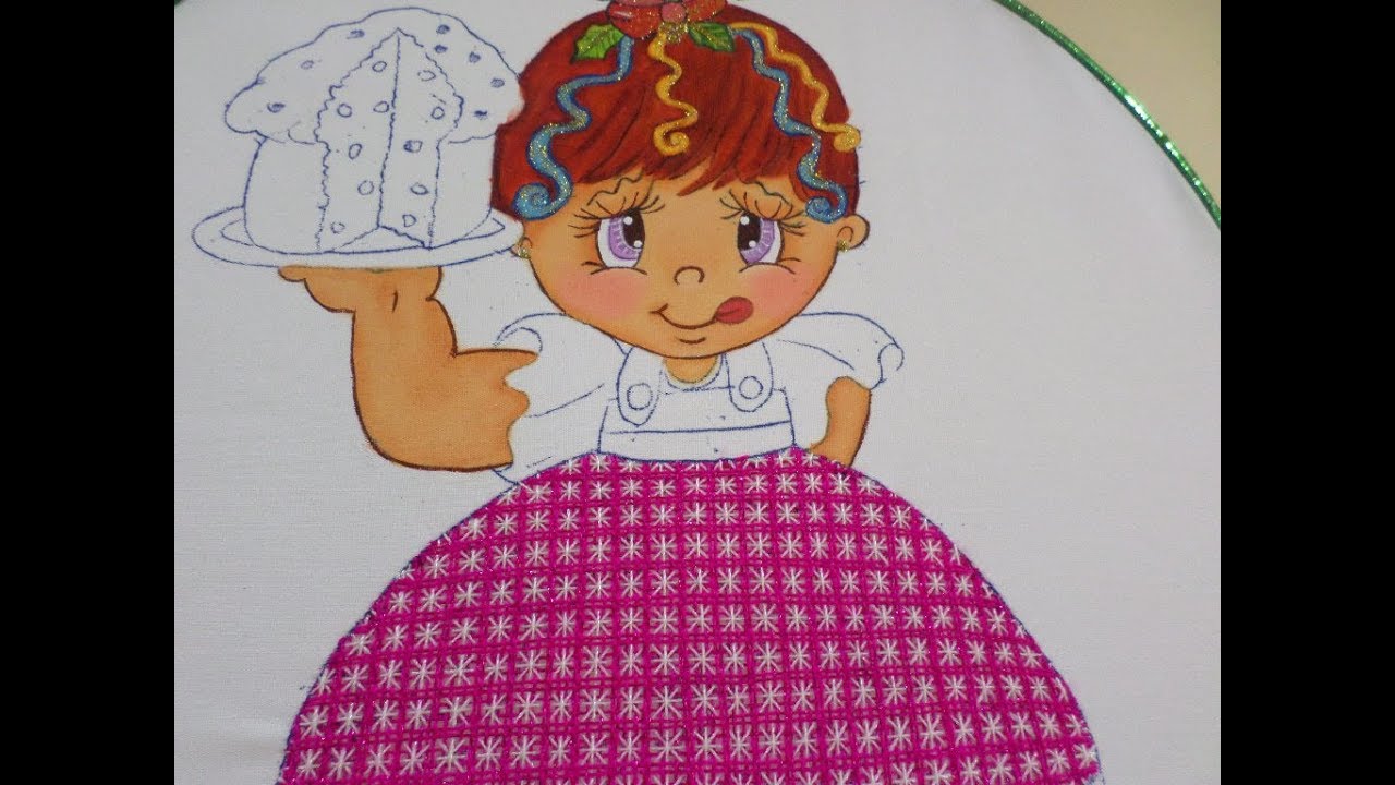 Bordado Fantasía Niña Panque Navidad