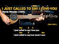 I Just Called to Say I Love You - Stevie Wonder (1984) - Easy Guitar Chords Tutorial with Lyrics