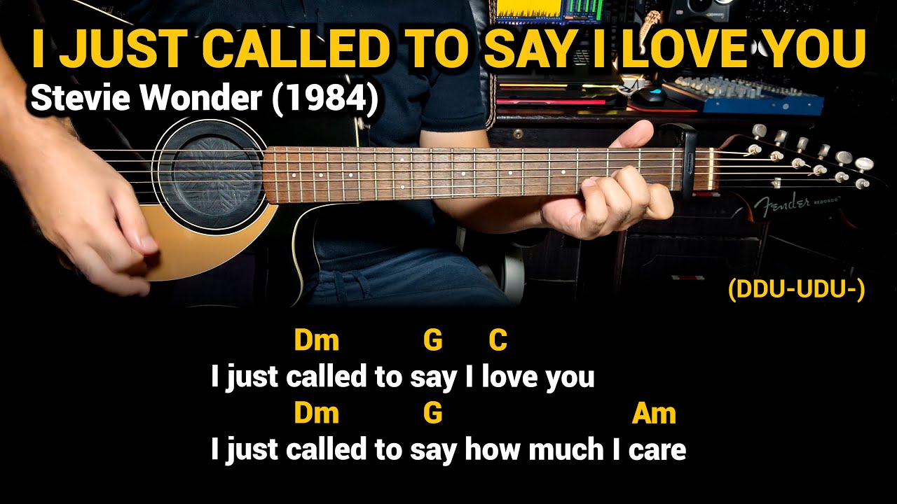 I Just Called to Say I Love You - Stevie Wonder (1984) - Easy Guitar Chords Tutorial with Lyrics
