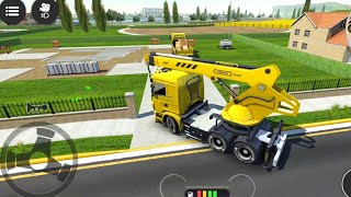 Driving Crane Truck To Construction Site | Truck Drive Simulator 2020 Gameplay HD screenshot 2