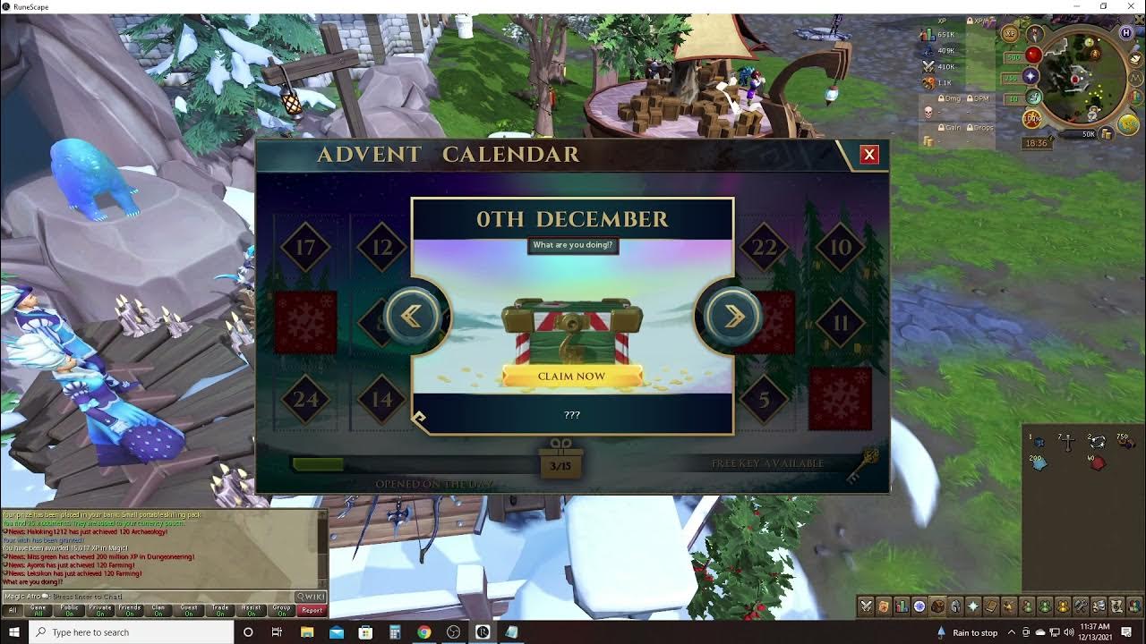 How To Get FREE TREASURE HUNTER KEY Advent Calendar 2021 RuneScape